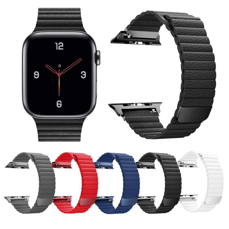 Universal Leather Magnetic Band For Apple iWatch1 2 3 4 38mm/40mm, black, blue, red, white, brown