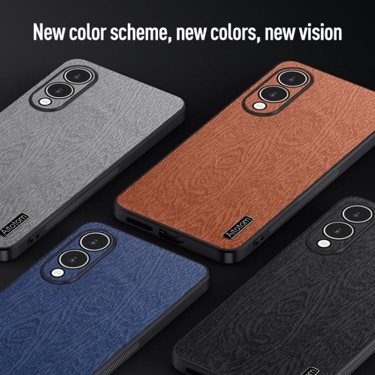 Tree Bark Leather Shockproof Phone Case