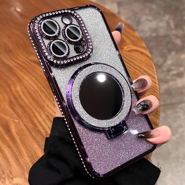 Rhinestone Mirror Glitter MagSafe TPU Phone Case, For iPhone 15 Pro Max, For iPhone 15 Pro, For iPhone 15 Plus, For iPhone 15