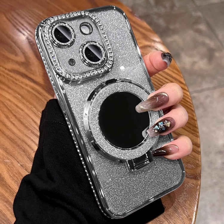 Rhinestone Mirror Glitter MagSafe TPU Phone Case, For iPhone 15 Pro Max, For iPhone 15 Pro, For iPhone 15 Plus, For iPhone 15