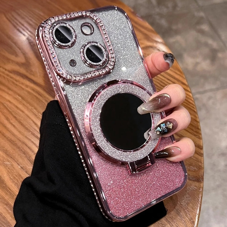Rhinestone Mirror Glitter MagSafe TPU Phone Case, For iPhone 15 Pro Max, For iPhone 15 Pro, For iPhone 15 Plus, For iPhone 15