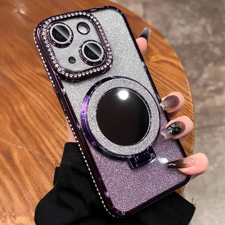 Rhinestone Mirror Glitter MagSafe TPU Phone Case, For iPhone 15 Pro Max, For iPhone 15 Pro, For iPhone 15 Plus, For iPhone 15