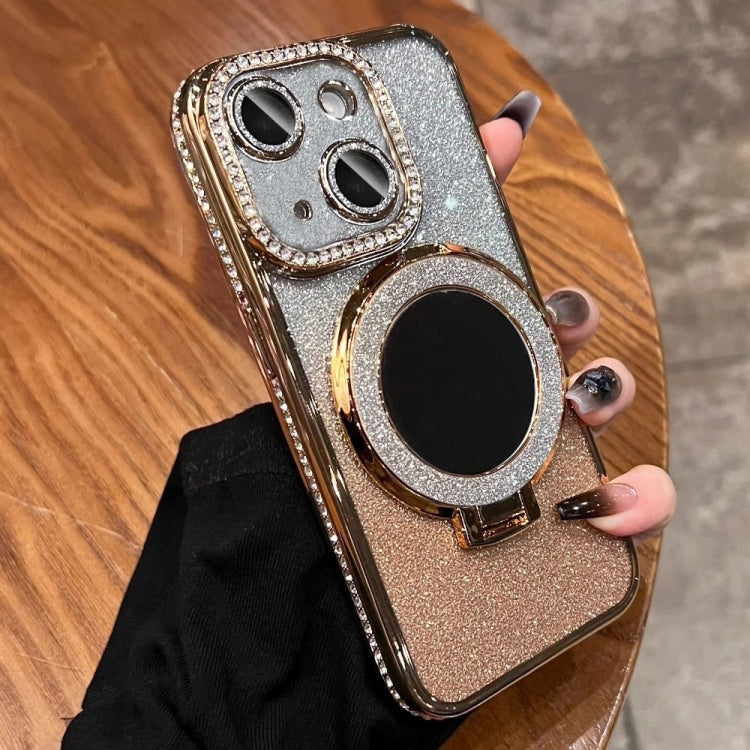 Rhinestone Mirror Glitter MagSafe TPU Phone Case, For iPhone 15 Pro Max, For iPhone 15 Pro, For iPhone 15 Plus, For iPhone 15