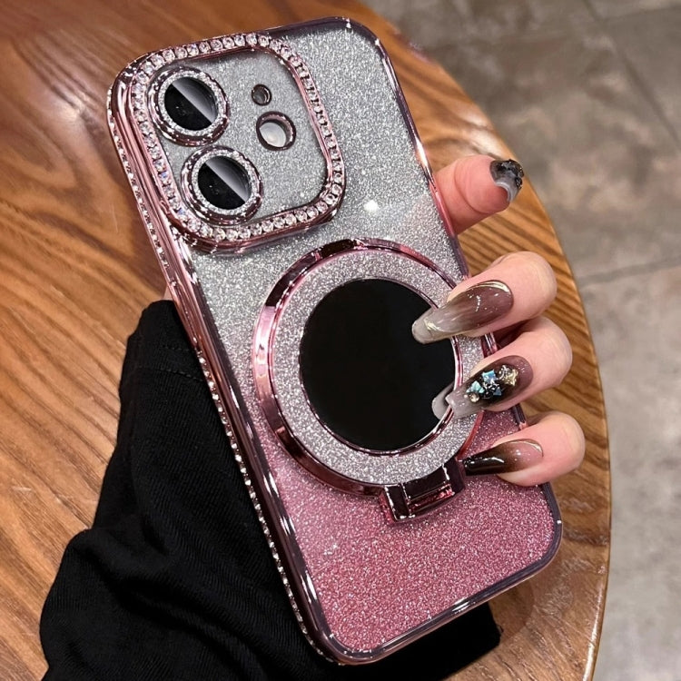 Rhinestone Mirror Glitter MagSafe TPU Phone Case, For iPhone 12 Pro Max, For iPhone 12 Pro, For iPhone 11 Pro Max, For iPhone 11