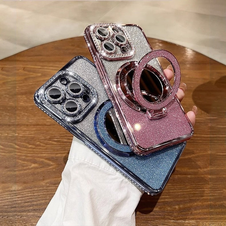 Rhinestone Mirror Glitter MagSafe TPU Phone Case, For iPhone 15 Pro Max, For iPhone 15 Pro, For iPhone 15 Plus, For iPhone 15