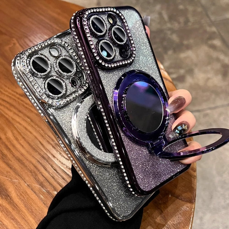 Rhinestone Mirror Glitter MagSafe TPU Phone Case, For iPhone 15 Pro Max, For iPhone 15 Pro, For iPhone 15 Plus, For iPhone 15