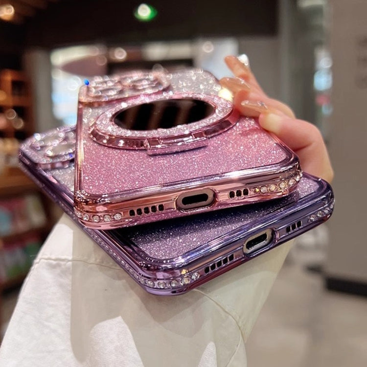 Rhinestone Mirror Glitter MagSafe TPU Phone Case, For iPhone 15 Pro Max, For iPhone 15 Pro, For iPhone 15 Plus, For iPhone 15