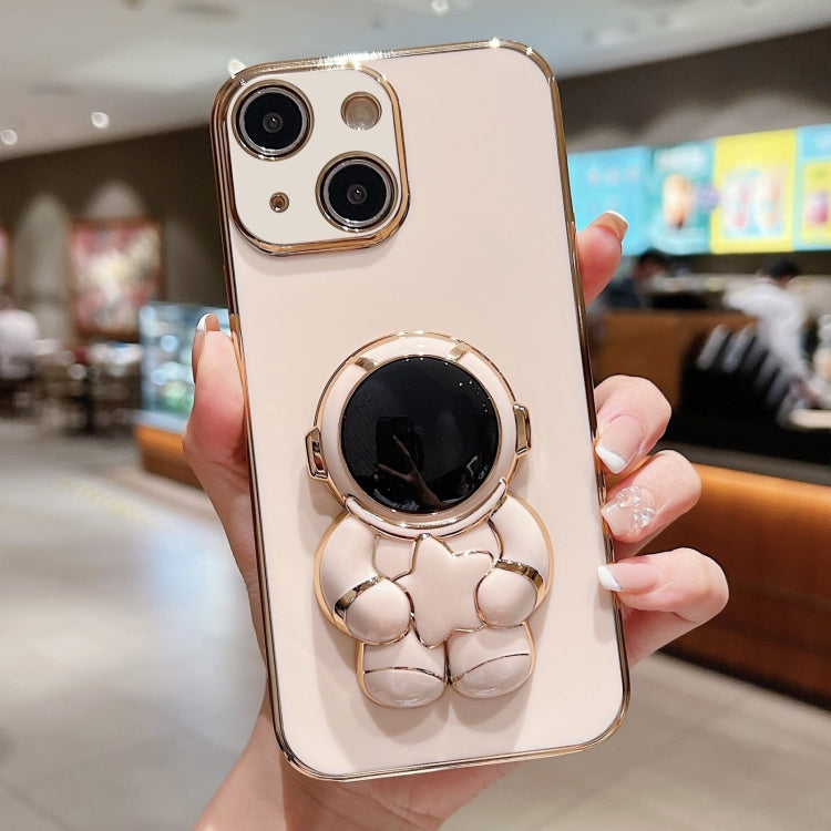 Embrace Stars Electroplating Astronaut Holder Phone Case, For iPhone 15 Pro Max, For iPhone 15 Pro, For iPhone 15 Plus, For iPhone 15