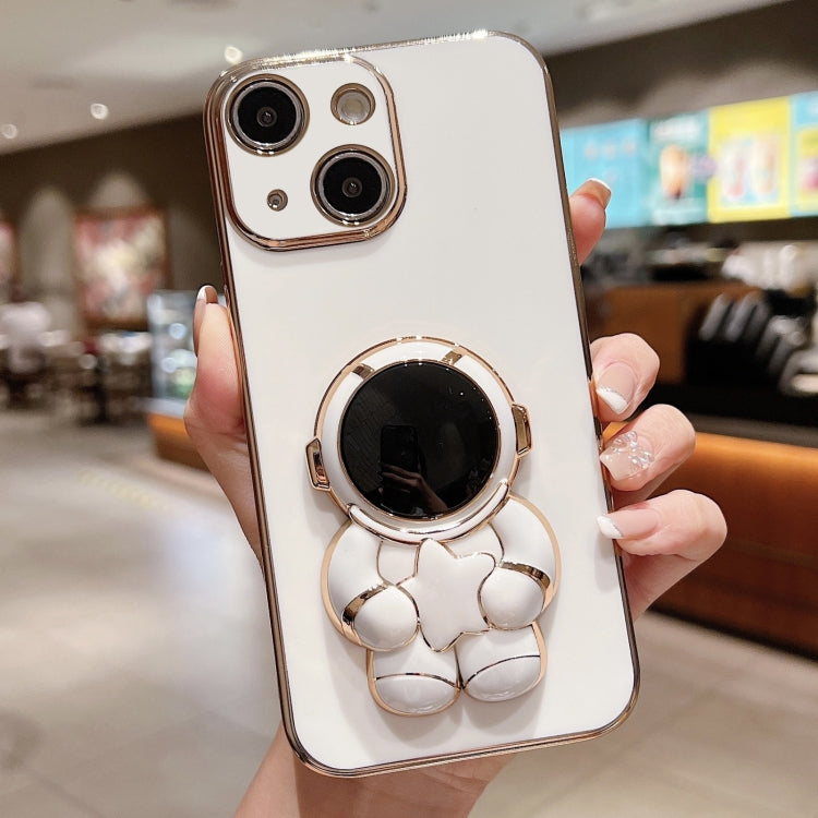 Embrace Stars Electroplating Astronaut Holder Phone Case, For iPhone 15 Pro Max, For iPhone 15 Pro, For iPhone 15 Plus, For iPhone 15