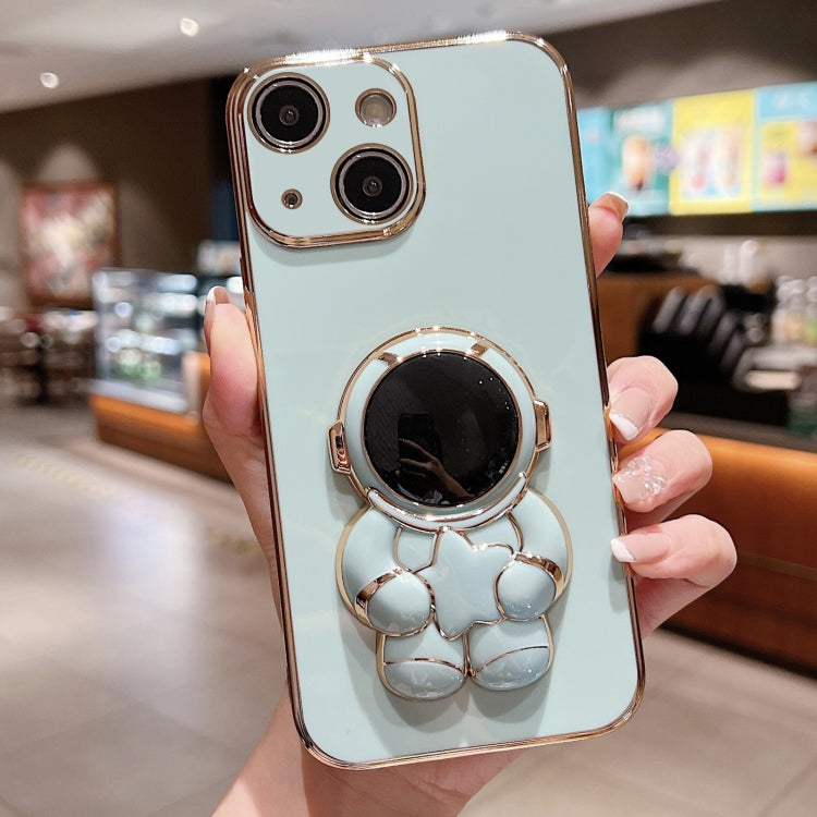 Embrace Stars Electroplating Astronaut Holder Phone Case, For iPhone 15 Pro Max, For iPhone 15 Pro, For iPhone 15 Plus, For iPhone 15