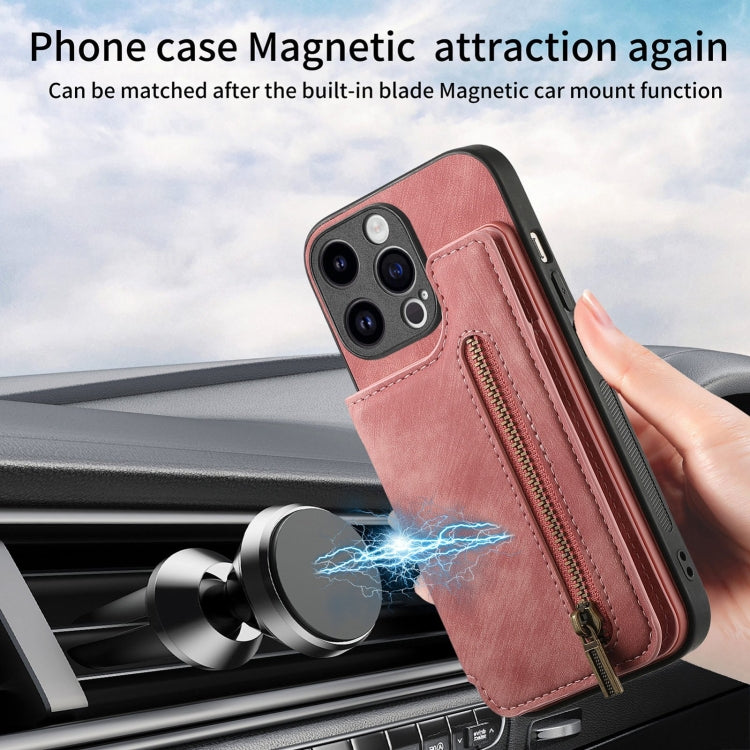 Retro Leather Zipper Wallet Back Phone Case, For iPhone 14 Pro Max, For iPhone 7 / 8/ SE 2022, For iPhone 13 Pro Max, For iPhone 13 Pro