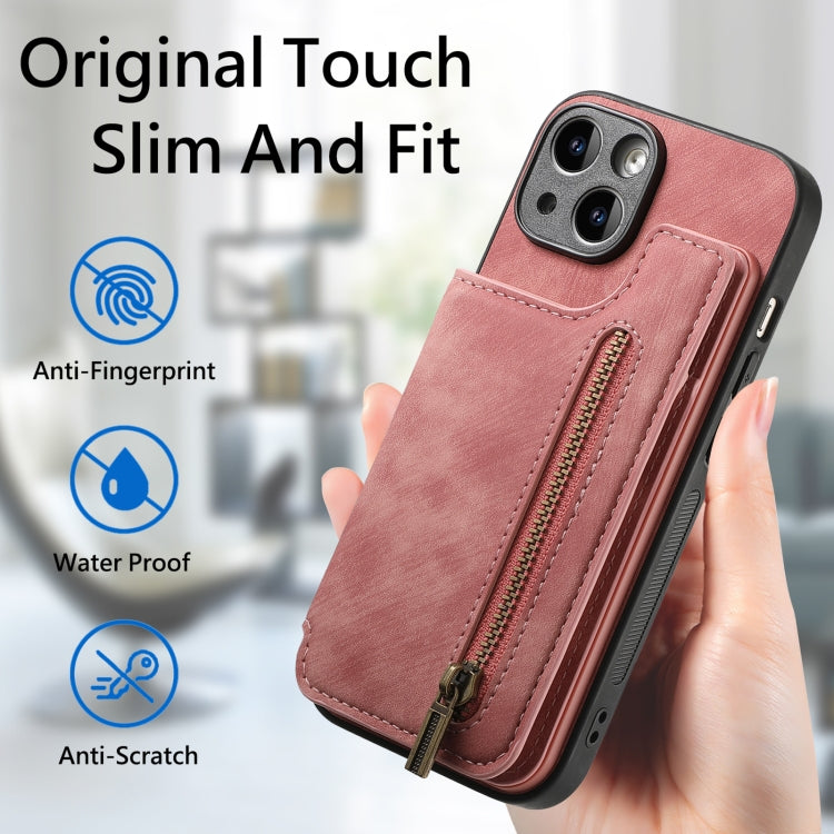 Retro Leather Zipper Wallet Back Phone Case, For iPhone XR, For iPhone XS Max, For iPhone 7 Plus / 8 Plus, For iPhone 6 Plus / 6s Plus