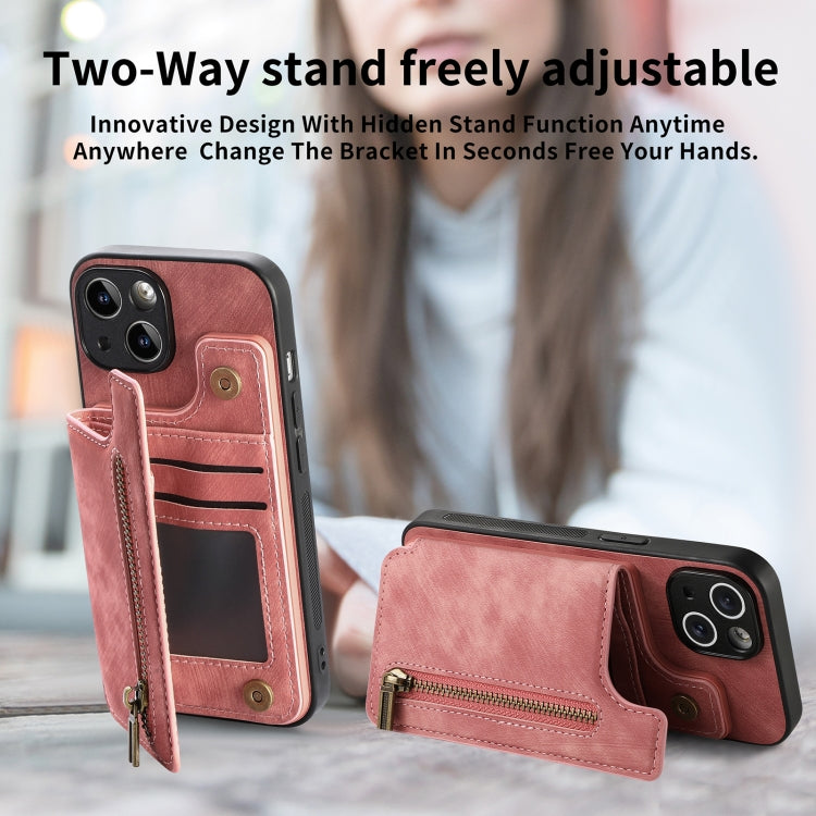 Retro Leather Zipper Wallet Back Phone Case, For iPhone XR, For iPhone XS Max, For iPhone 7 Plus / 8 Plus, For iPhone 6 Plus / 6s Plus