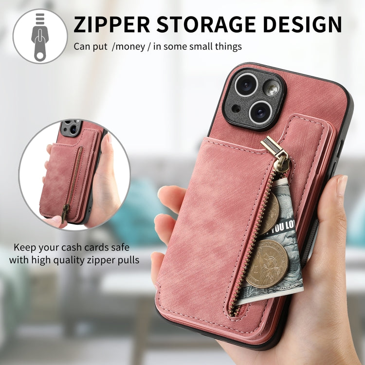 Retro Leather Zipper Wallet Back Phone Case, For iPhone XR, For iPhone XS Max, For iPhone 7 Plus / 8 Plus, For iPhone 6 Plus / 6s Plus