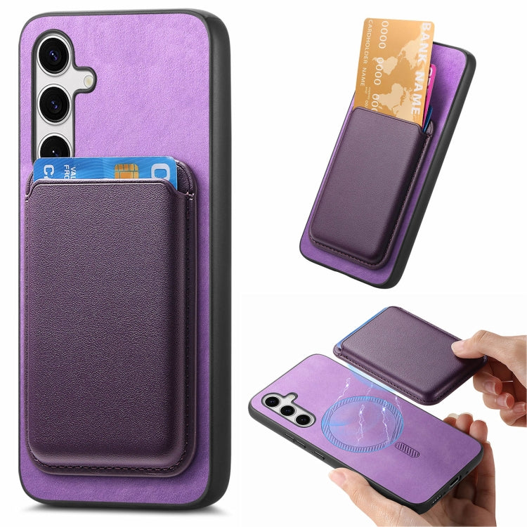 Retro Magsafe Card Bag PU Back Cover Phone Case, For Samsung Galaxy S23 FE 5G, For Samsung Galaxy M14 5G, For Samsung Galaxy A34