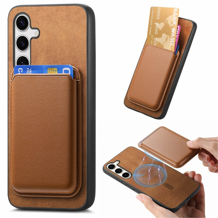 Retro Magsafe Card Bag PU Back Cover Phone Case, For Samsung Galaxy S23 FE 5G, For Samsung Galaxy M14 5G, For Samsung Galaxy A34