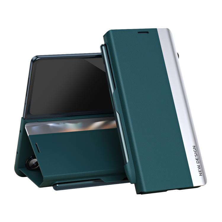 Side Electroplated Adsorption Leather Phone Case with Pen Slot