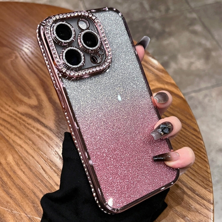 Diamond Gradient Glitter TPU Phone Case, For iPhone 16 Pro Max, For iPhone 16 Pro, For iPhone 16 Plus, For iPhone 16