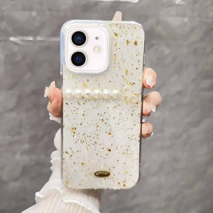 Gold Foil Pearl Bow TPU Phone Case, For iPhone 13 Pro Max, For iPhone 13 Pro, For iPhone 13, For iPhone 12, For iPhone 12 Pro Max