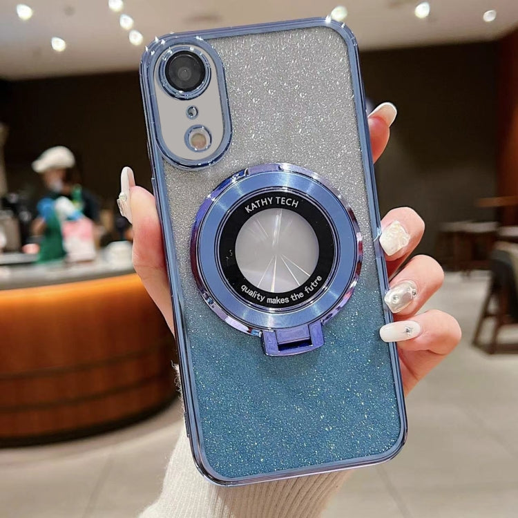 Electroplated Holder Gradient Glitter MagSafe Phone Case, For iPhone 11 Pro Max, For iPhone 11, For iPhone 11 Pro, For iPhone XR