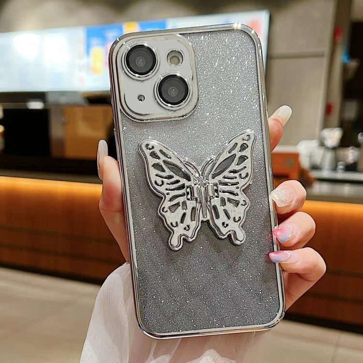 Electroplated Gradient Glitter 3D Butterfly TPU Phone Case, For iPhone 15 Pro Max, For iPhone 15 Pro, For iPhone 15 Plus, For iPhone 15