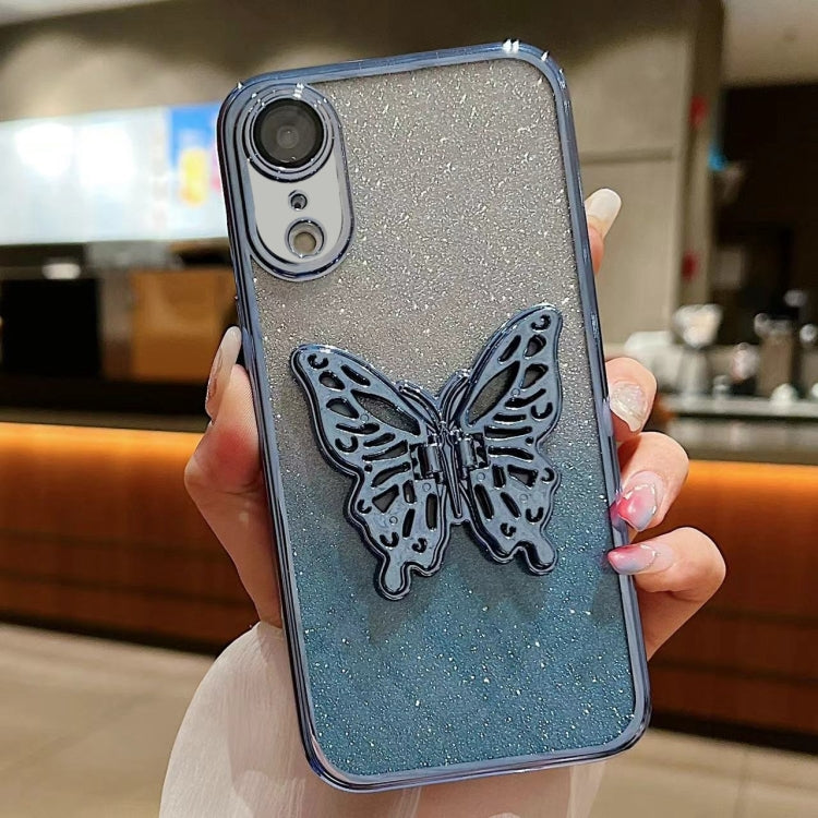 Electroplated Gradient Glitter 3D Butterfly TPU Phone Case, For iPhone 11, For iPhone 11 Pro, For iPhone XR, For iPhone XS Max