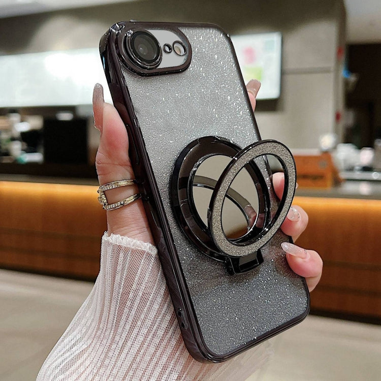 Plated Mirror Holder Gradient Glitter MagSafe Phone Case, For iPhone XS Max, For iPhone 7 / 8 / SE 2022, For iPhone X / XS