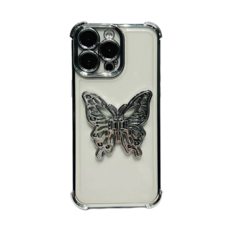 Electrpolated 3D Butterfly Holder TPU Phone Case, For iPhone 11 Pro, For iPhone XR, For iPhone XS Max, For iPhone 7 / 8 / SE 2022