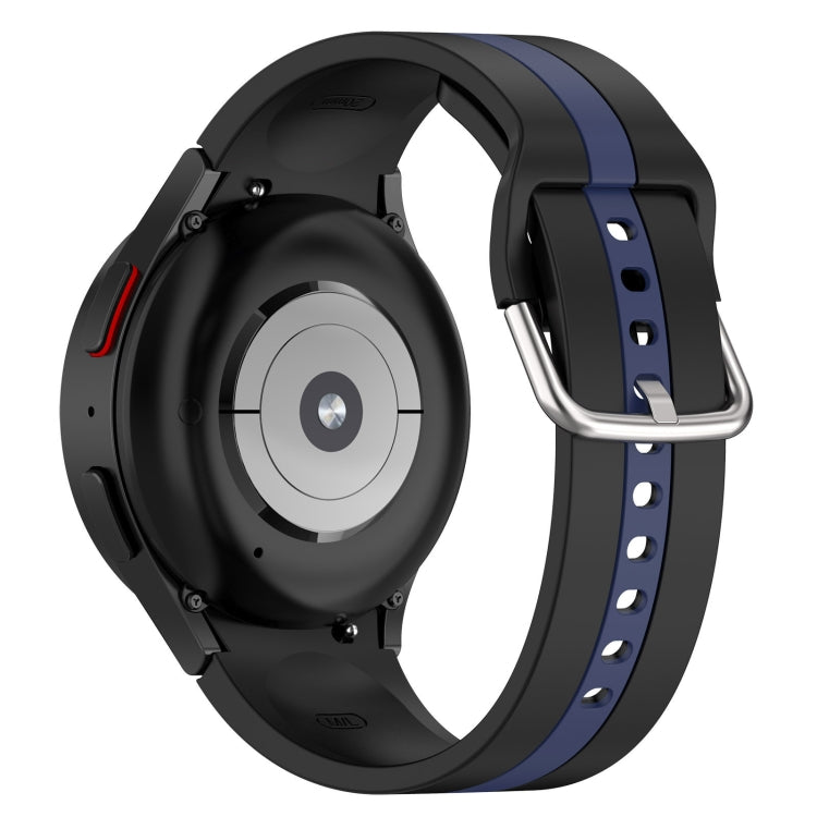 Two Color Stripe Silicone Watch Band, For Samsung Galaxy Watch FE 40mm, For Samsung Galaxy Watch 7 40 / 44mm
