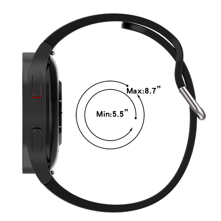 Two Color Stripe Silicone Watch Band, For Samsung Galaxy Watch FE 40mm, For Samsung Galaxy Watch 7 40 / 44mm