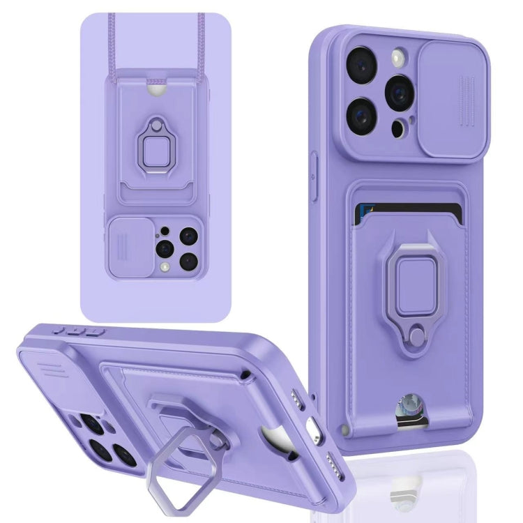 Sliding Camshield Magnetic Card Holder Silicone Phone Case, For iPhone 14 Pro Max, For iPhone 13 Pro Max, For iPhone 13 Pro, For iPhone 13