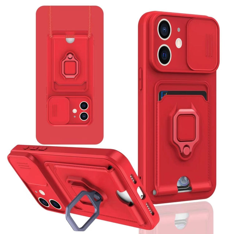 Sliding Camshield Magnetic Card Holder Silicone Phone Case, For iPhone 12, For iPhone 12 Pro Max, For iPhone 12 Pro, For iPhone 11 Pro Max