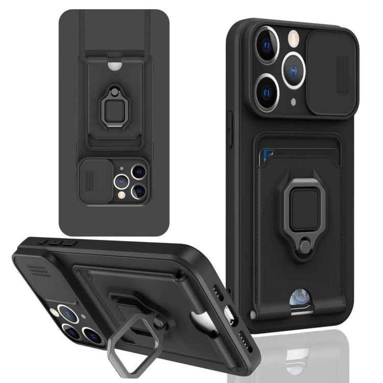 Sliding Camshield Magnetic Card Holder Silicone Phone Case, For iPhone 11 Pro, For iPhone XR, For iPhone XS Max, For iPhone X / XSS