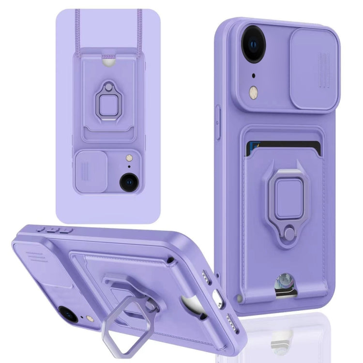Sliding Camshield Magnetic Card Holder Silicone Phone Case, For iPhone 11 Pro, For iPhone XR, For iPhone XS Max, For iPhone X / XSS