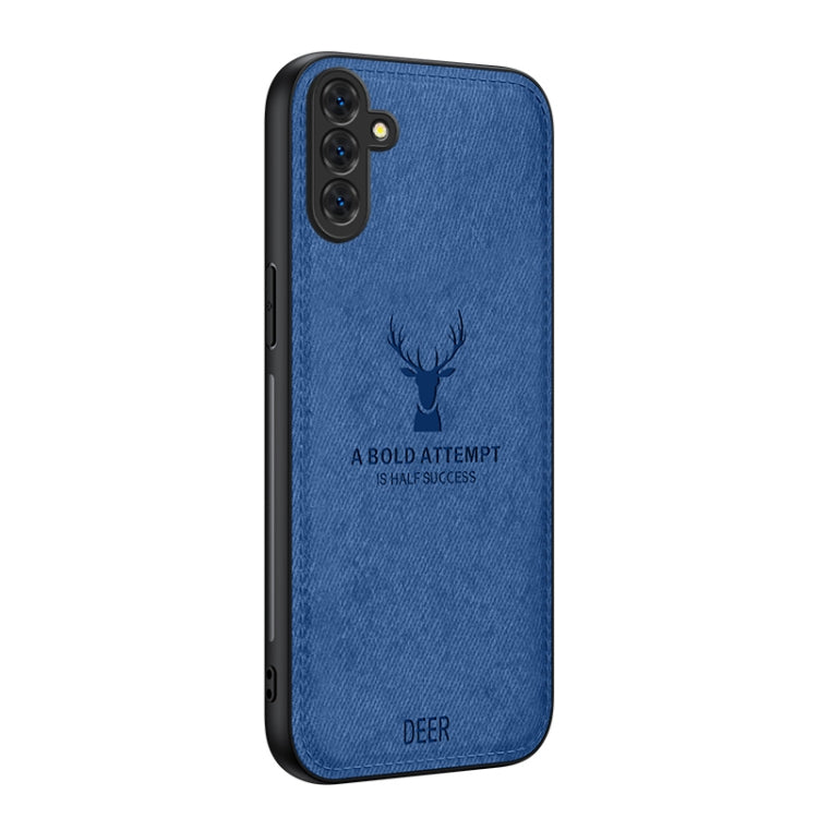 Deer Head Cloth Skin All-inclusive Phone Case, For Samsung Galaxy S24 FE 5G