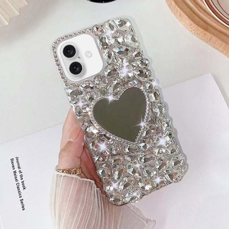 Mirror Handmade Bling Rhinestone PC Phone Case, For iPhone 16e, For iPhone 16 Pro Max, For iPhone 16 Pro, For iPhone 16 Plus, For iPhone 16, For iPhone 15 Pro Max