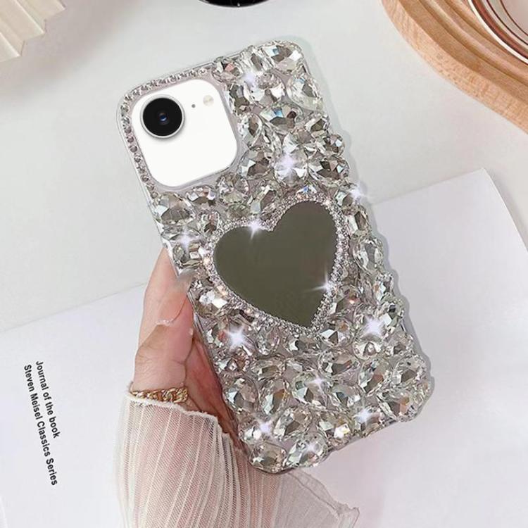 Mirror Handmade Bling Rhinestone PC Phone Case, For iPhone 16e, For iPhone 16 Pro Max, For iPhone 16 Pro, For iPhone 16 Plus, For iPhone 16, For iPhone 15 Pro Max