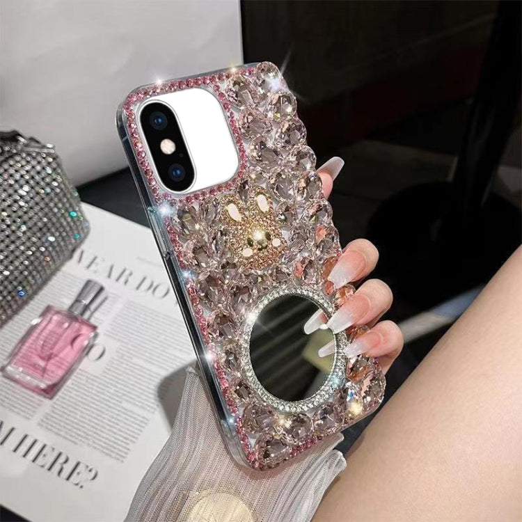 Diamond Mirror Rabbit Handmade PC Phone Case, For iPhone XR, For iPhone XS Max, For iPhone SE 2022 / 7 / 8, For iPhone X / XS, For iPhone 7 Plus / 8 Plus