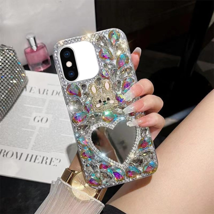 Diamond Mirror Rabbit Handmade PC Phone Case, For iPhone XR, For iPhone XS Max, For iPhone SE 2022 / 7 / 8, For iPhone X / XS, For iPhone 7 Plus / 8 Plus