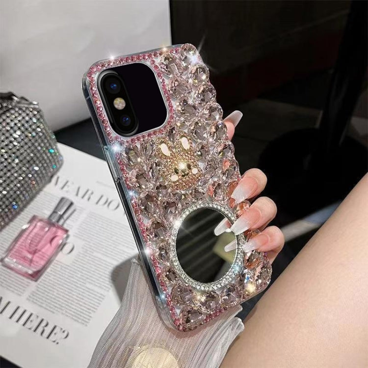 Diamond Mirror Rabbit Handmade PC Phone Case, For iPhone XR, For iPhone XS Max, For iPhone SE 2022 / 7 / 8, For iPhone X / XS, For iPhone 7 Plus / 8 Plus