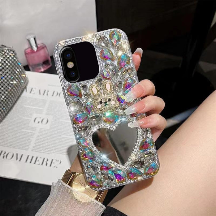 Diamond Mirror Rabbit Handmade PC Phone Case, For iPhone XR, For iPhone XS Max, For iPhone SE 2022 / 7 / 8, For iPhone X / XS, For iPhone 7 Plus / 8 Plus