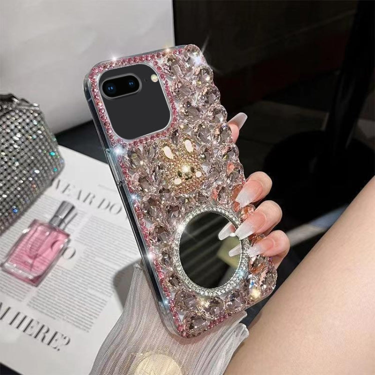 Diamond Mirror Rabbit Handmade PC Phone Case, For iPhone XR, For iPhone XS Max, For iPhone SE 2022 / 7 / 8, For iPhone X / XS, For iPhone 7 Plus / 8 Plus