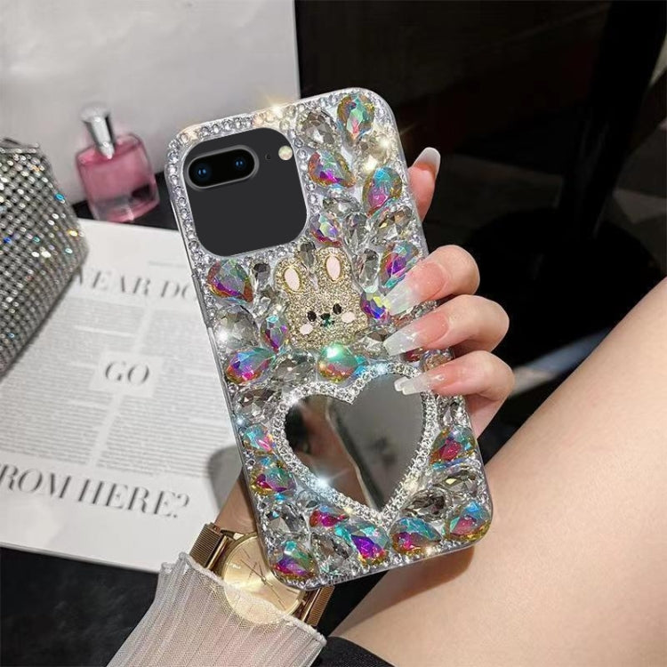 Diamond Mirror Rabbit Handmade PC Phone Case, For iPhone XR, For iPhone XS Max, For iPhone SE 2022 / 7 / 8, For iPhone X / XS, For iPhone 7 Plus / 8 Plus