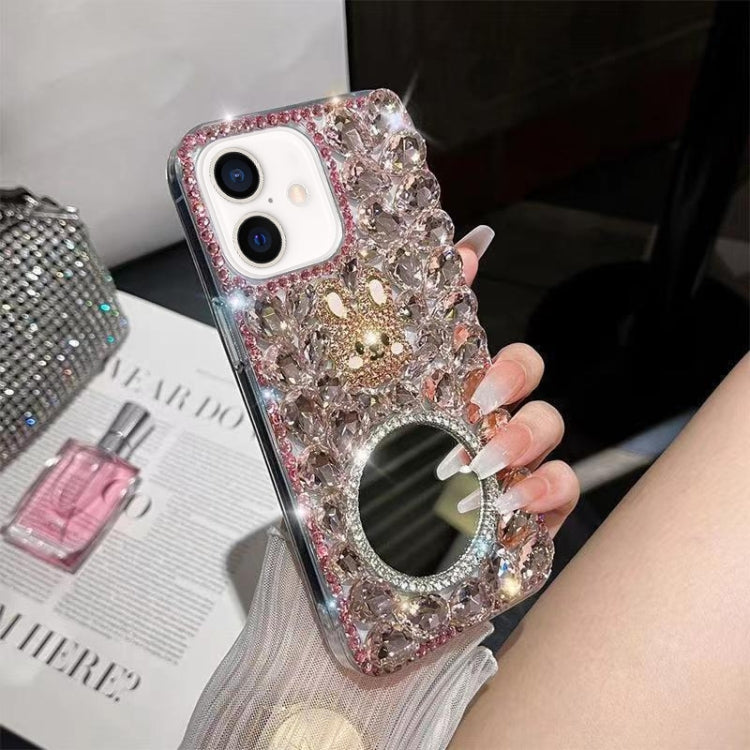 Diamond Mirror Rabbit Handmade PC Phone Case, For iPhone 16e, For iPhone 16 Pro Max, For iPhone 16 Pro, For iPhone 16 Plus, For iPhone 16, For iPhone 15 Pro Max, For iPhone 15 Pro, For iPhone 15 Plus