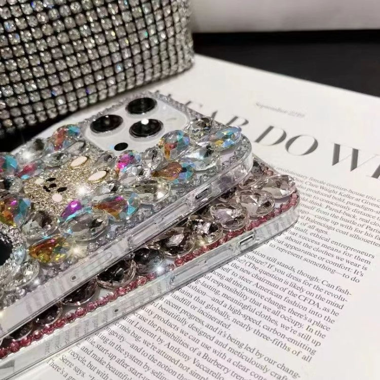 Diamond Mirror Rabbit Handmade PC Phone Case, For iPhone 16e, For iPhone 16 Pro Max, For iPhone 16 Pro, For iPhone 16 Plus, For iPhone 16, For iPhone 15 Pro Max, For iPhone 15 Pro, For iPhone 15 Plus