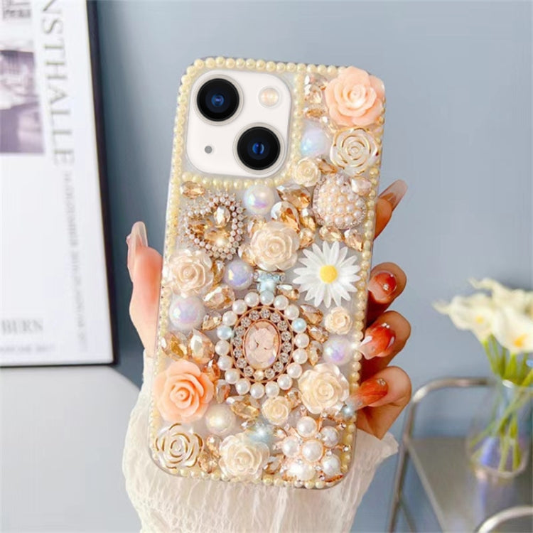 Diamond Inlaid Rose PC Phone Case, For iPhone 14 Pro Max, For iPhone 13 Pro Max, For iPhone 13 Pro, For iPhone 13, For iPhone 13 mini, For iPhone 12