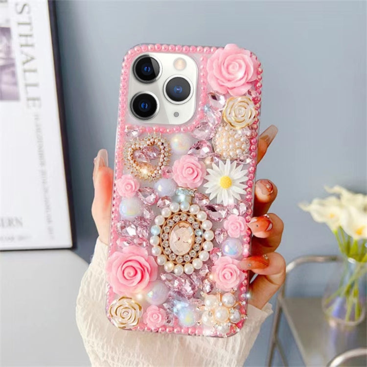 Diamond Inlaid Rose PC Phone Case, For iPhone 12 Pro Max, For iPhone 12 Pro, For iPhone 12 mini, For iPhone 11 Pro Max, For iPhone 11, For iPhone 11 Pro