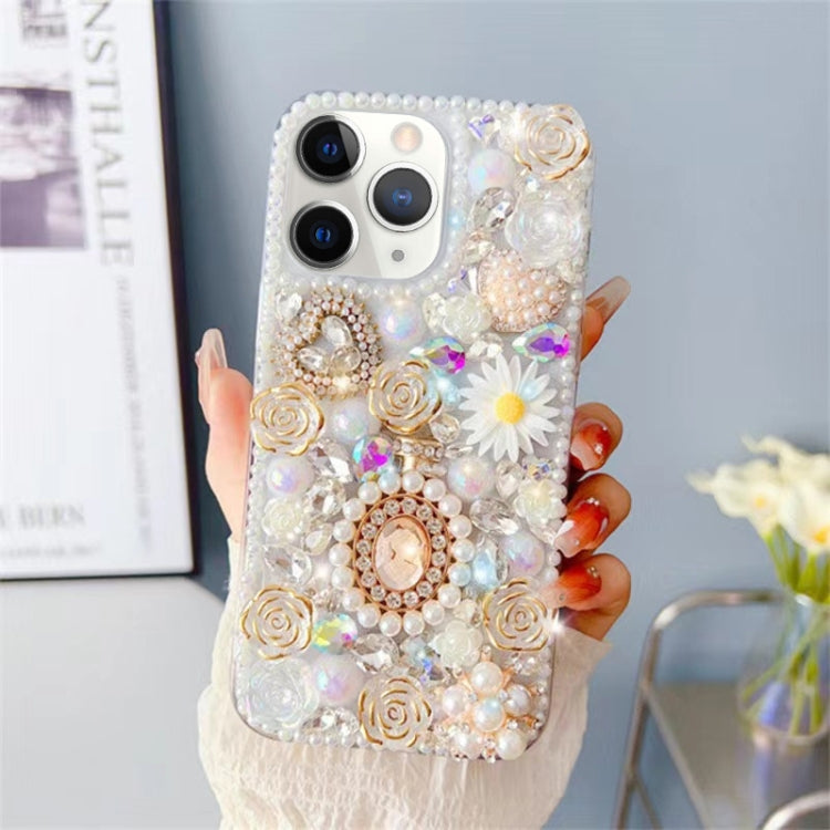 Diamond Inlaid Rose PC Phone Case, For iPhone 12 Pro Max, For iPhone 12 Pro, For iPhone 12 mini, For iPhone 11 Pro Max, For iPhone 11, For iPhone 11 Pro