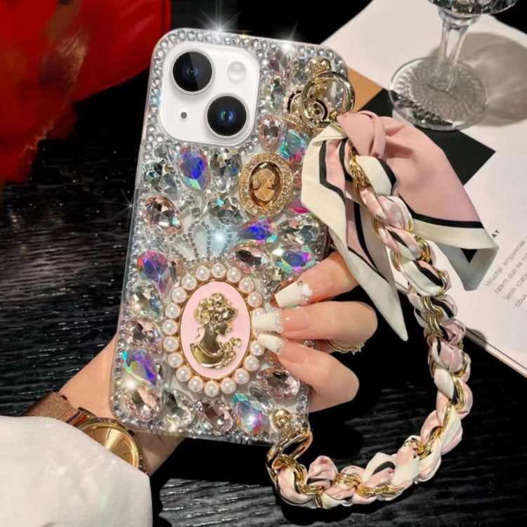 Handmade Diamond Purple Gemstone Scarf Bracelet PC Phone Case, For iPhone 15, For iPhone 14 Plus, For iPhone 14, For iPhone 14 Pro, For iPhone 14 Pro Max, For iPhone 13 Pro Max, For iPhone 13 Pro, For iPhone 13