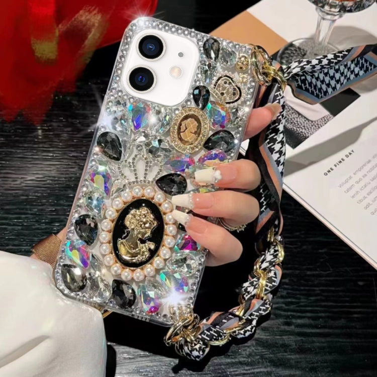 Handmade Diamond Purple Gemstone Scarf Bracelet PC Phone Case, For iPhone 13 mini, For iPhone 12, For iPhone 12 Pro Max, For iPhone 12 Pro, For iPhone 12 mini, For iPhone 11 Pro Max, For iPhone 11, For iPhone 11 Pro